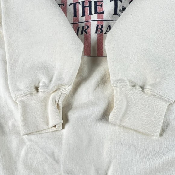 VTG 90s Been There Done That Military Sweatshirt Large Cream Korea Osan Crewneck - Picture 4 of 13